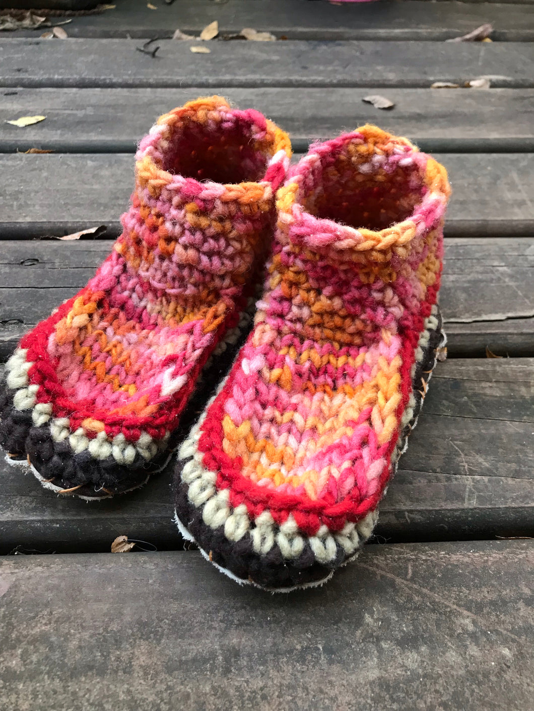 Pantufla de lana talla 28
