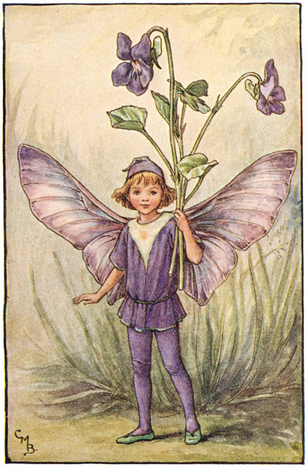 Postal Hada de las violetas